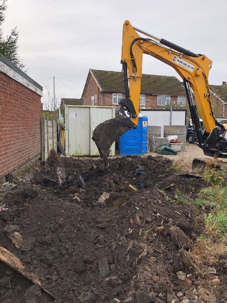 Excavation of Japanese Knotweed for a Construction Company